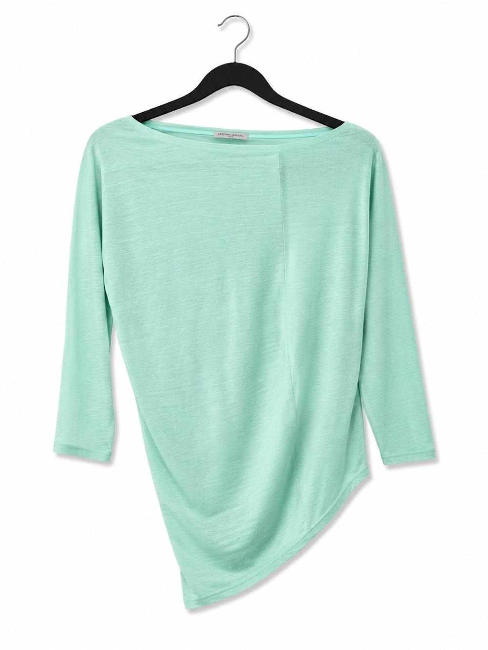 NWT Cristina Gavioli Mint Green Asymmetrical top with 3/4 Sleeves